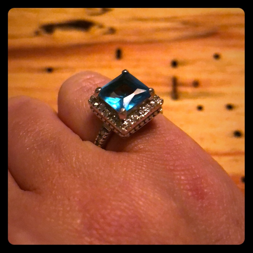 Blue stone cocktail ring